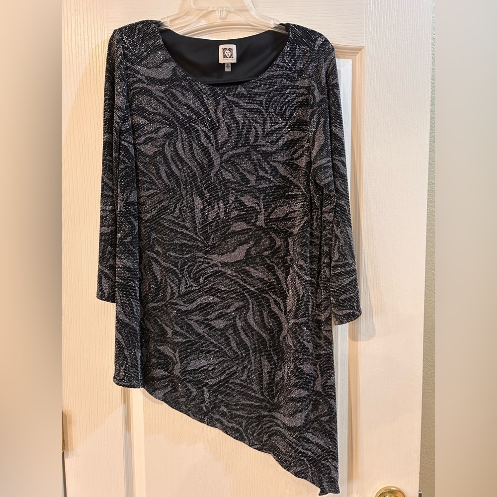 Sparkly woman's tunic holiday top